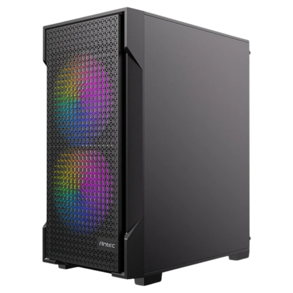 Gabinete Gamer Antec VX100M ARGB – Mini Tower Micro ATX con 3 Ventiladores RGB y Vidrio Templado