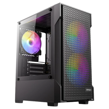 Gabinete Gamer Antec VX100M ARGB – Mini Tower Micro ATX con 3 Ventiladores RGB y Vidrio Templado