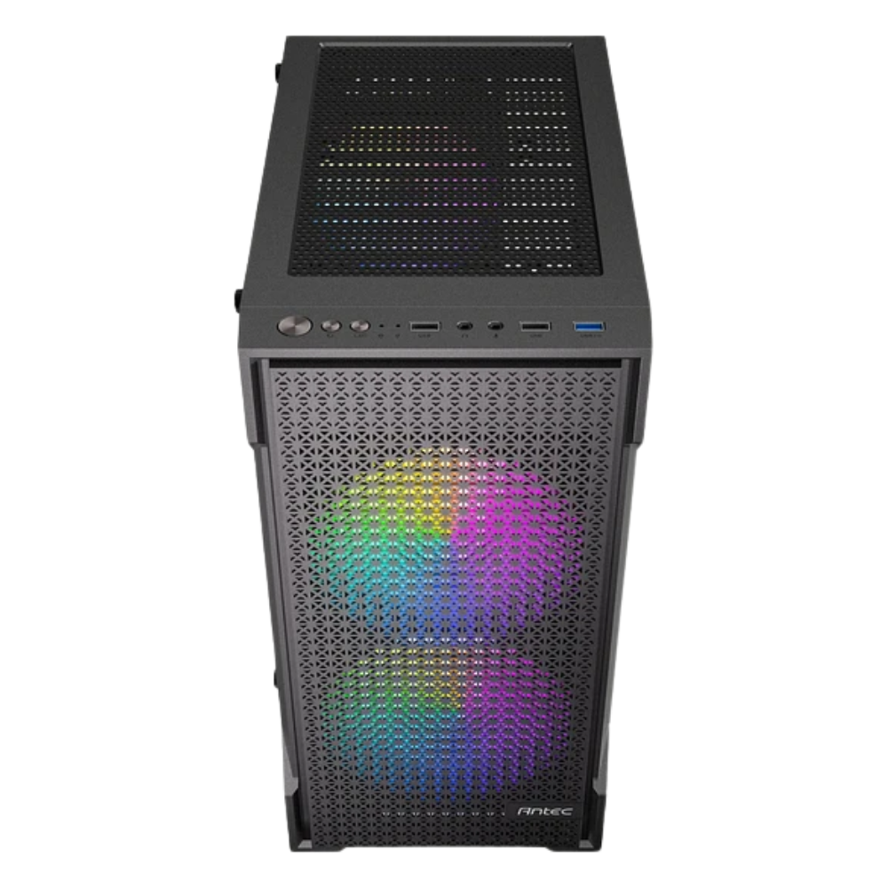 Gabinete Gamer Antec VX100M ARGB – Mini Tower Micro ATX con 3 Ventiladores RGB y Vidrio Templado