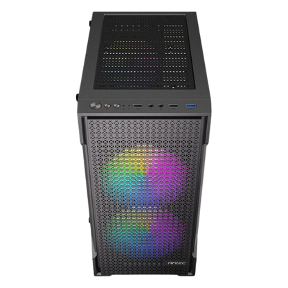 Gabinete Gamer Antec VX100M ARGB – Mini Tower Micro ATX con 3 Ventiladores RGB y Vidrio Templado